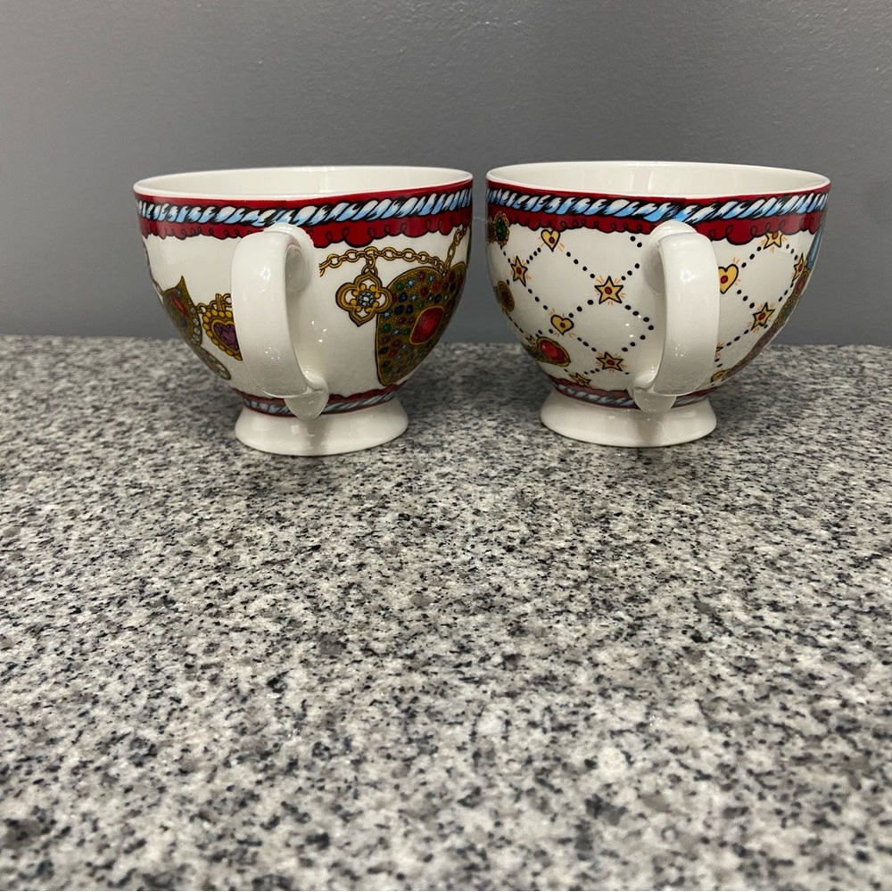 BRIGHTON Set of 2 Tea/Coffee Cups Jewel & Love Limited Edition Christmas 13 oz - Picture 5 of 16